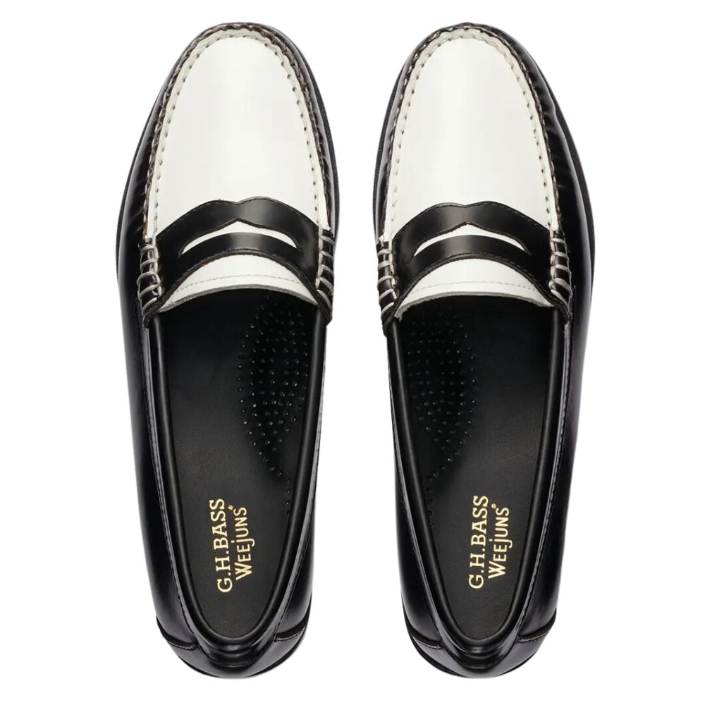 G.H. Bass Women's Whitney Weejuns Loafer in Black/White