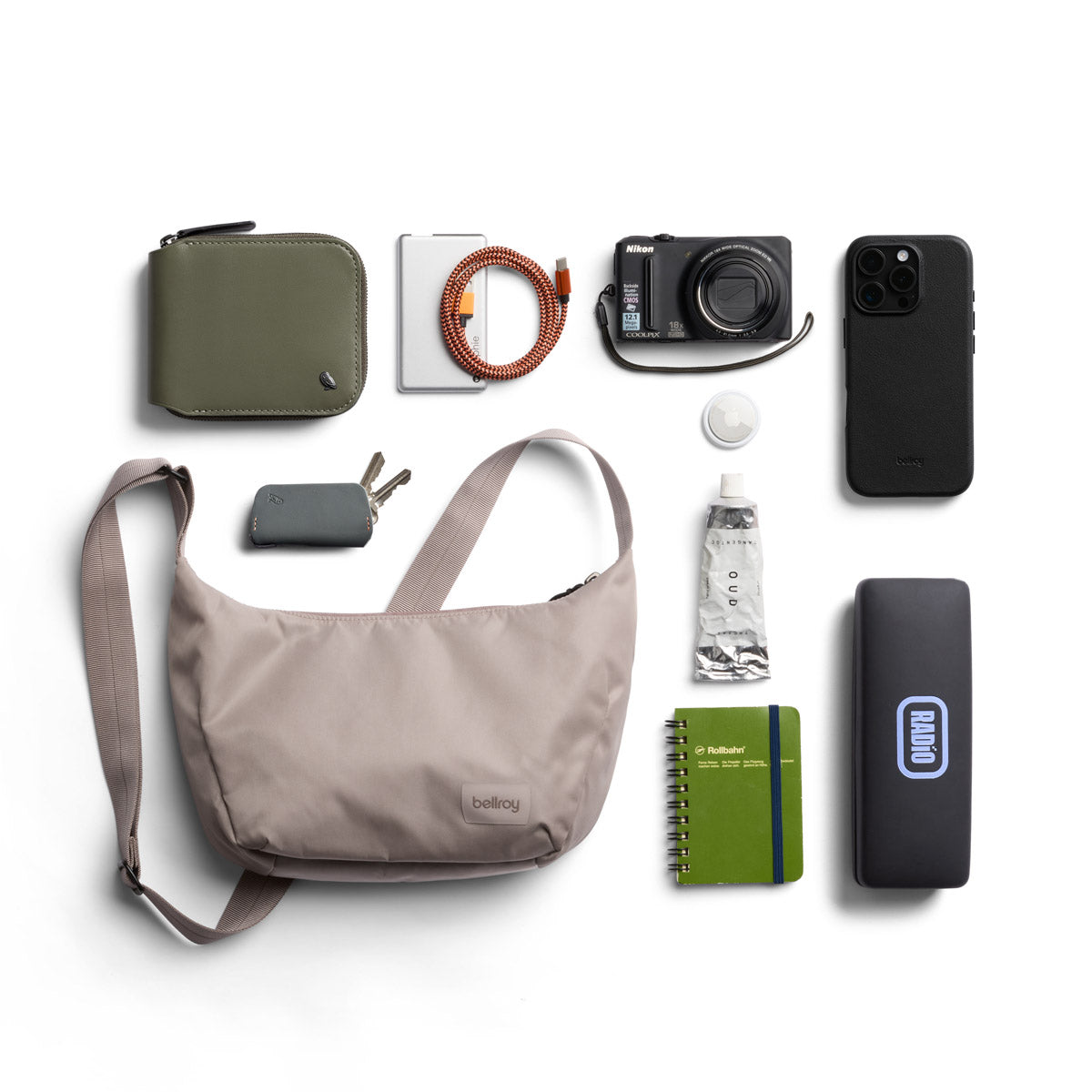 Bellroy Laneway Crescent Bag 2.5L in Fawn