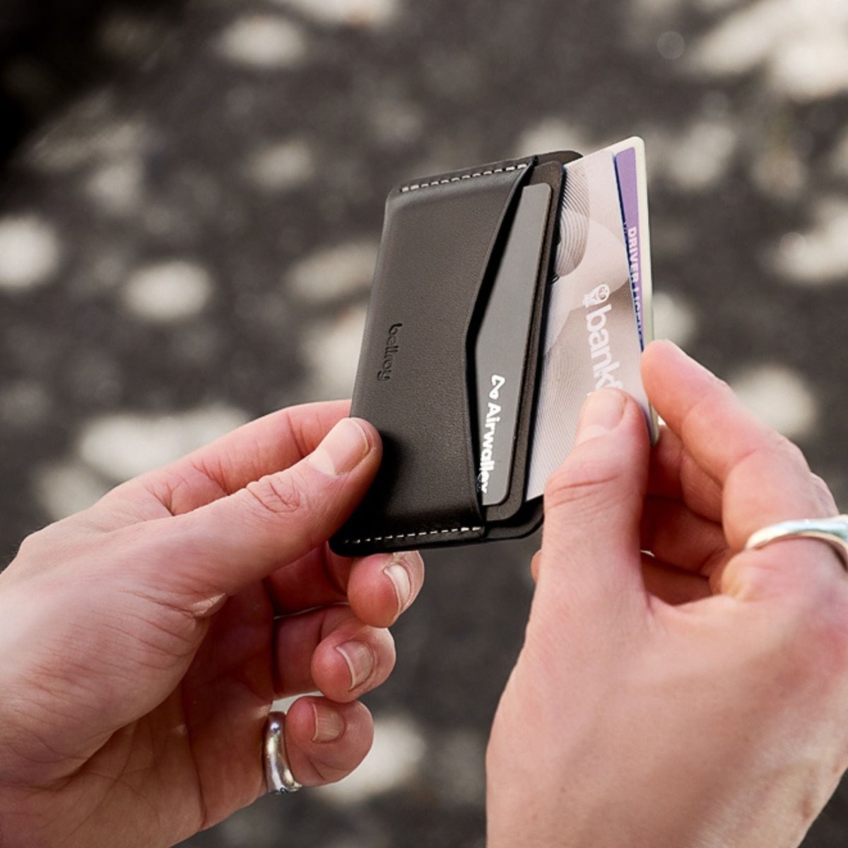 Bellroy Card Slip in Caramel - Getoutside Shoes