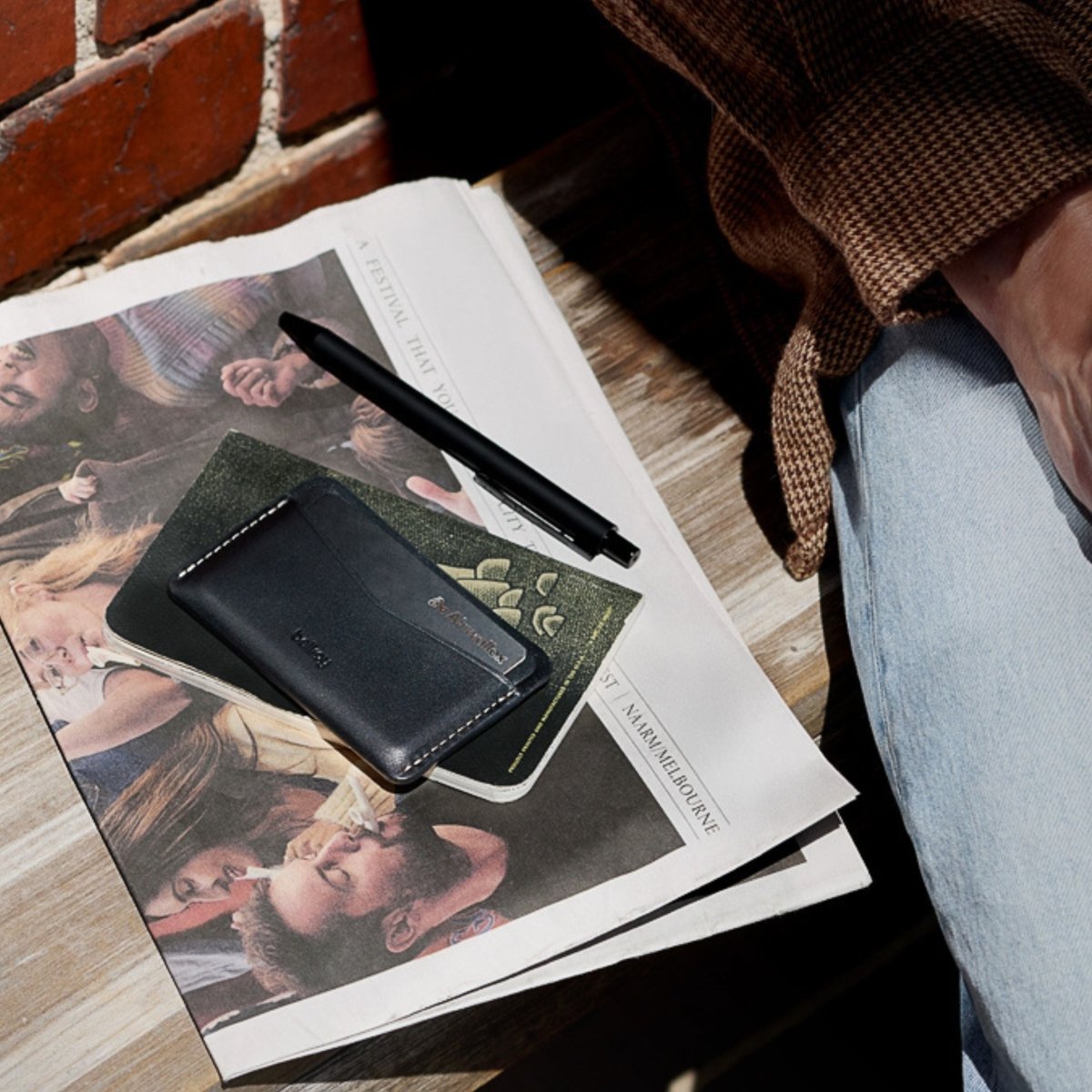 Bellroy Card Slip in Caramel - Getoutside Shoes