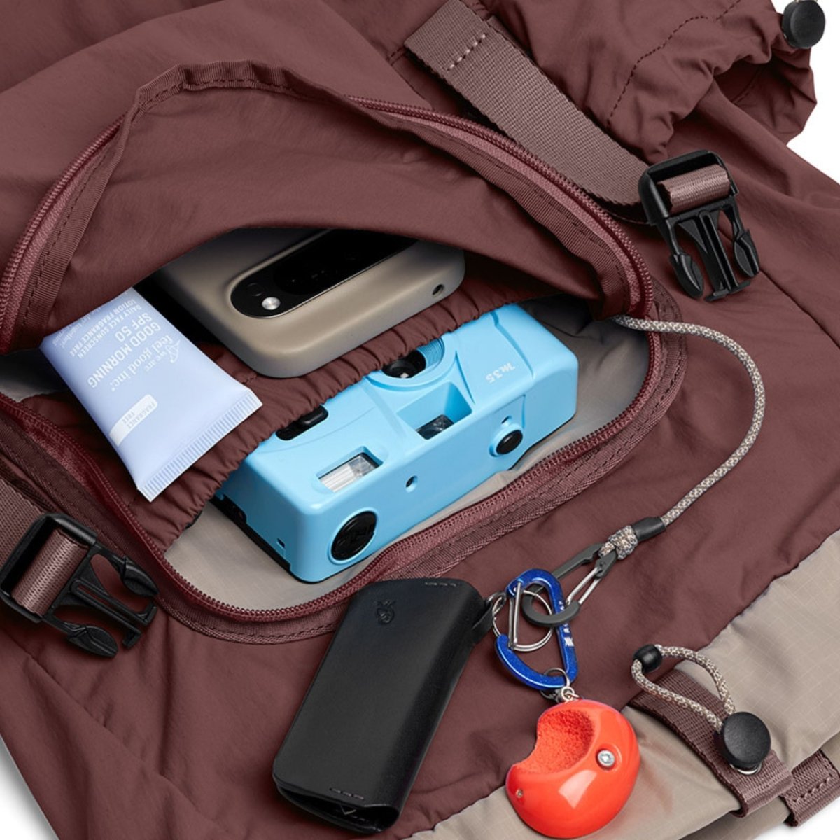 Bellroy Cinch Backpack in Burgundy - Getoutside Shoes