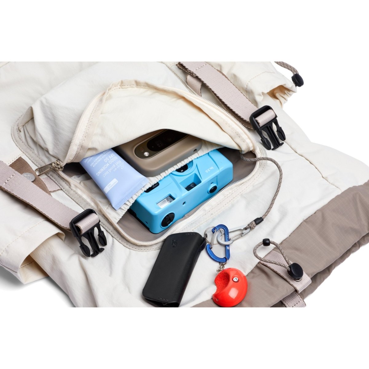 Bellroy Cinch Backpack in Oat - Getoutside Shoes