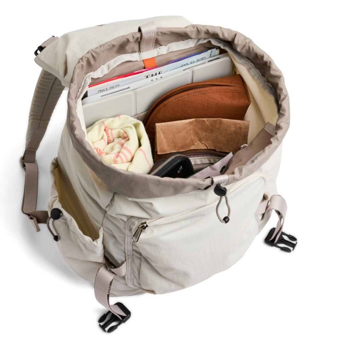Bellroy Cinch Backpack in Oat - Getoutside Shoes