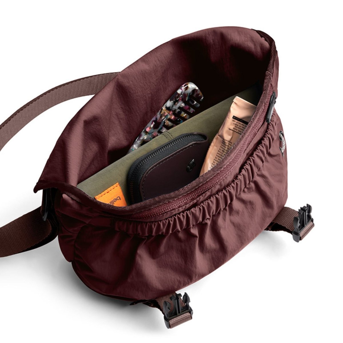 Bellroy Cinch Mini Messenger in Burgundy - Getoutside Shoes