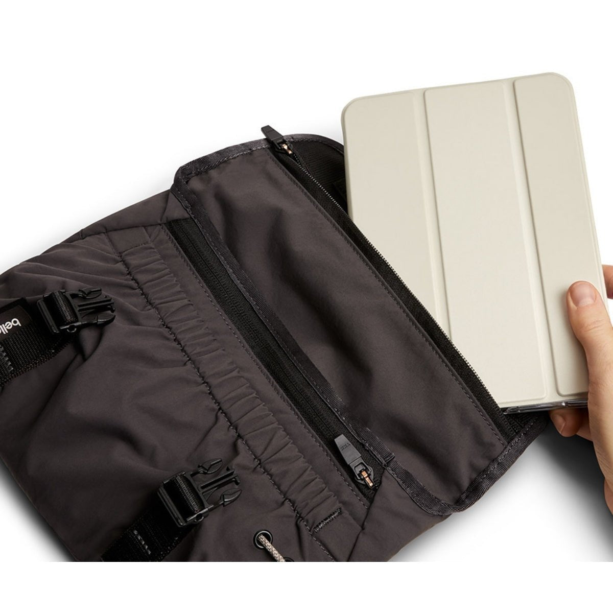 Bellroy Cinch Mini Messenger in Charcoal - Getoutside Shoes