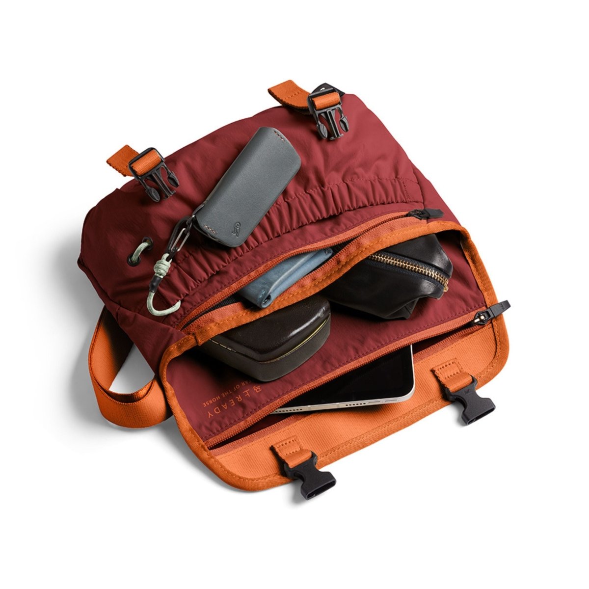 Bellroy Cinch Mini Messenger in Crimson - Getoutside Shoes