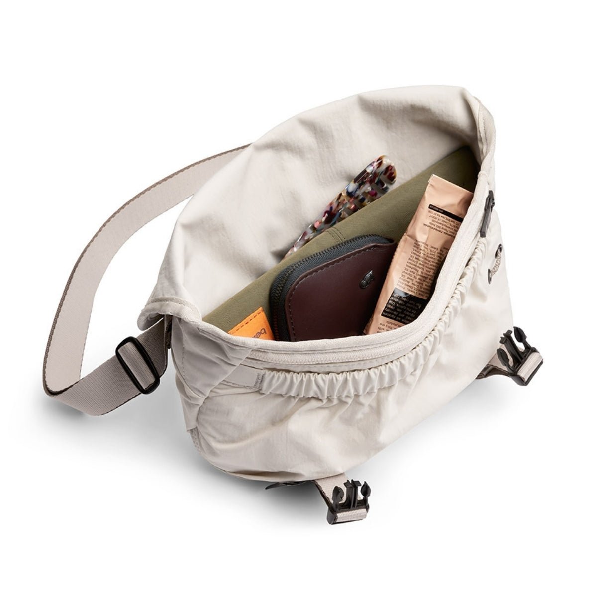 Bellroy Cinch Mini Messenger in Oat - Getoutside Shoes
