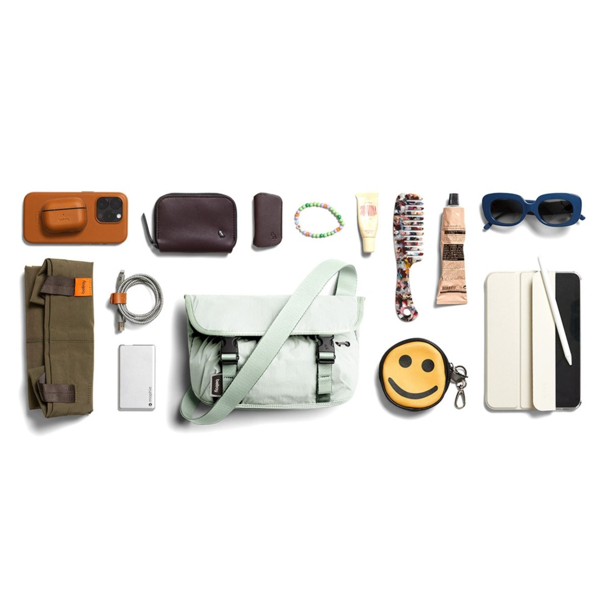 Bellroy Cinch Mini Messenger in Seafoam - Getoutside Shoes
