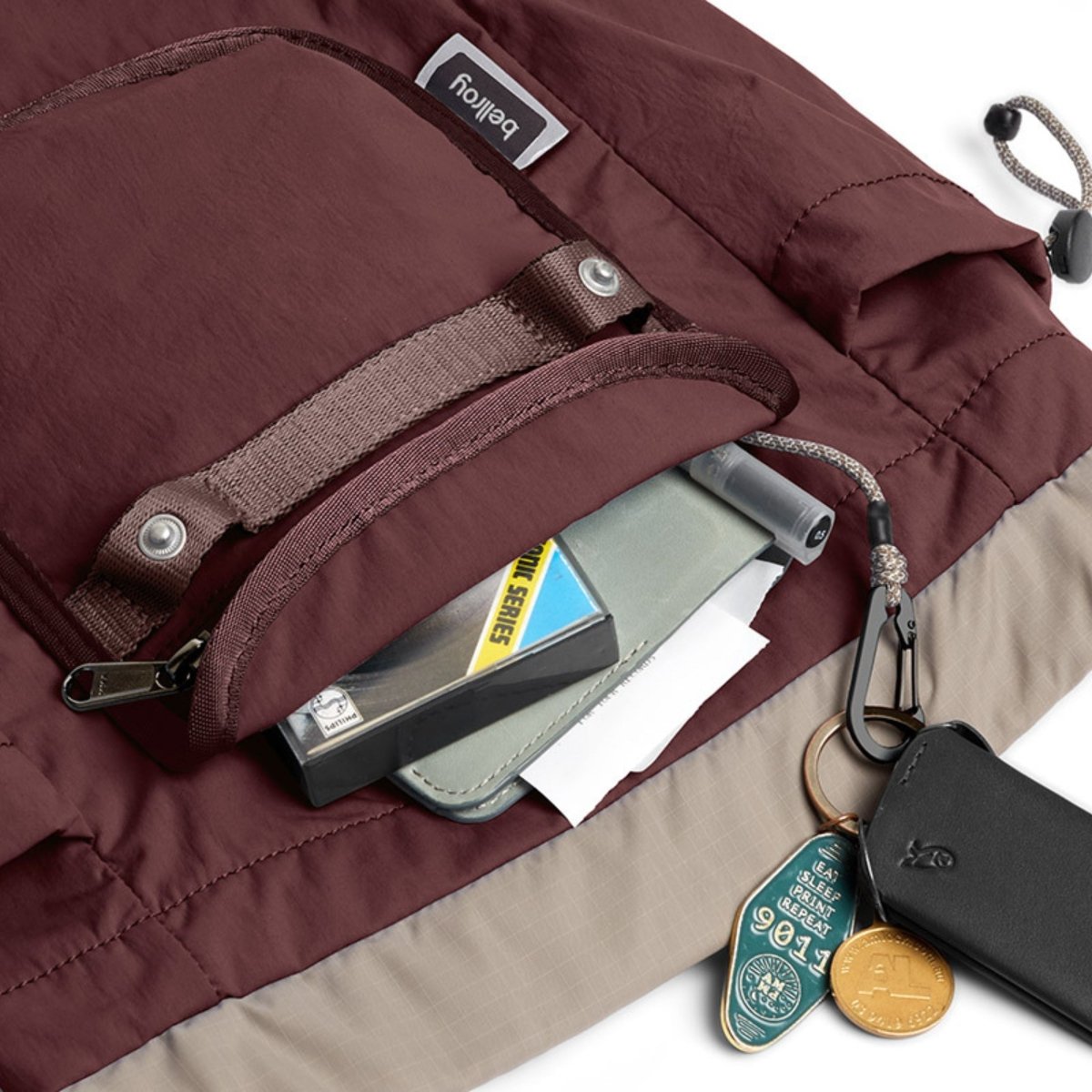 Bellroy Cinch Minipack in Burgundy - Getoutside Shoes