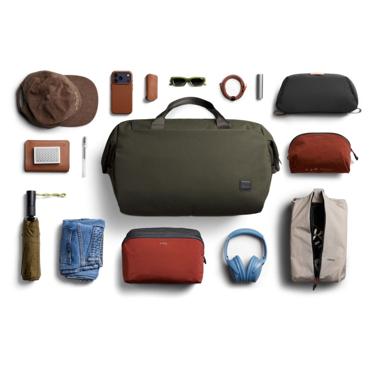 Bellroy Classic Duffel 35L in Olive - Getoutside Shoes