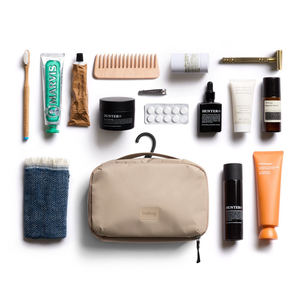 Bellroy Hanging Toiletry Kit in Stone - Getoutside Shoes