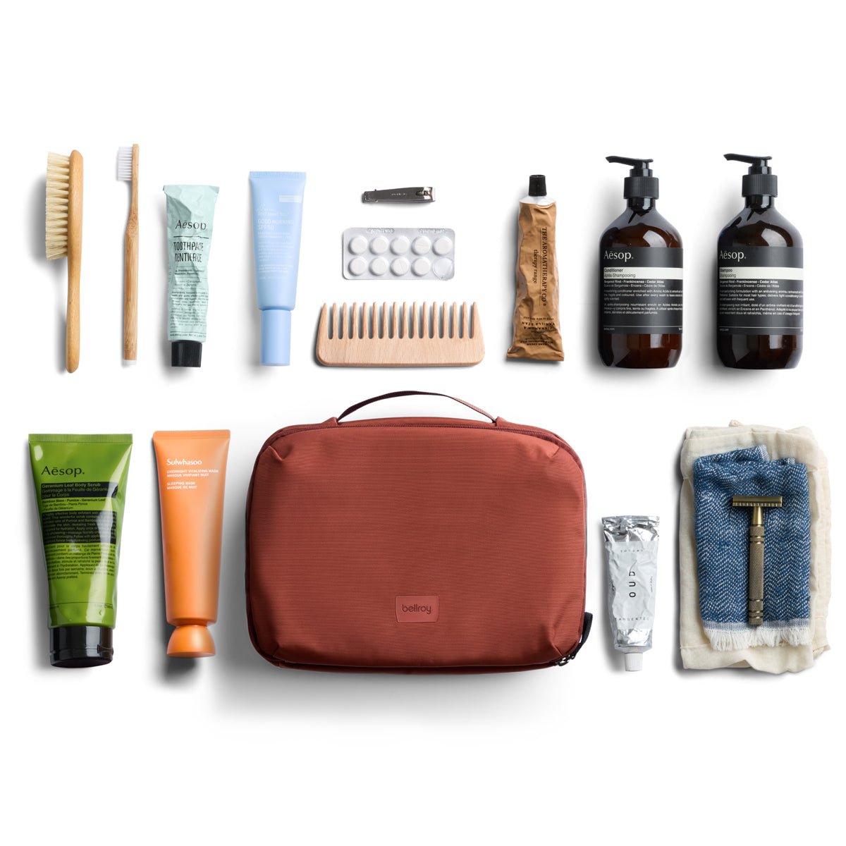 Bellroy Hanging Toiletry Kit Plus in Clay - Getoutside Shoes