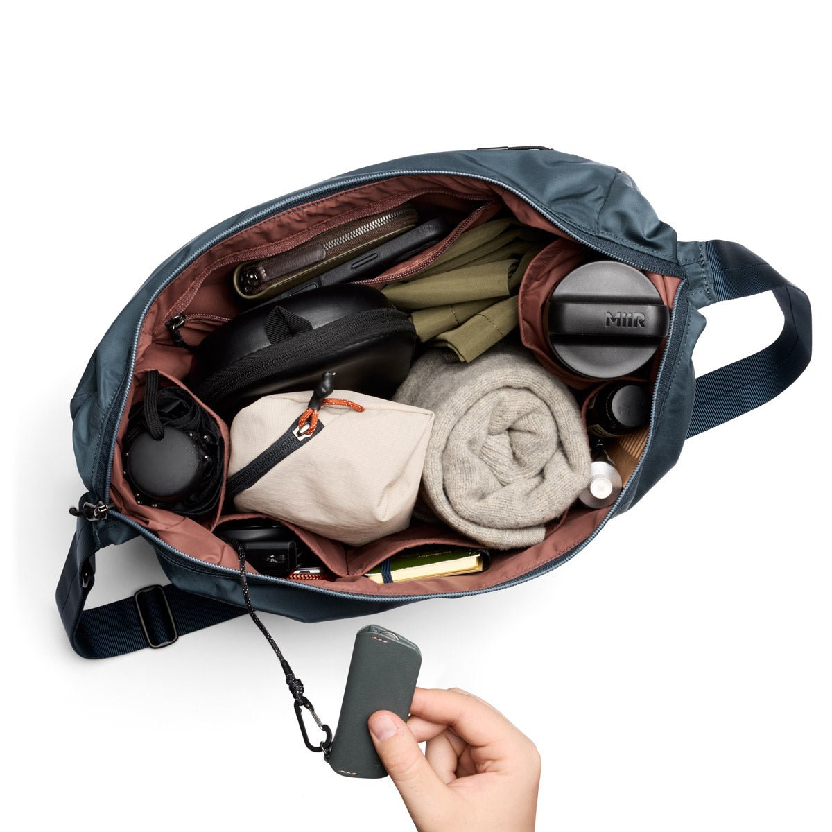 Bellroy Laneway Crescent Bag 12L in Bluesteel - Getoutside Shoes