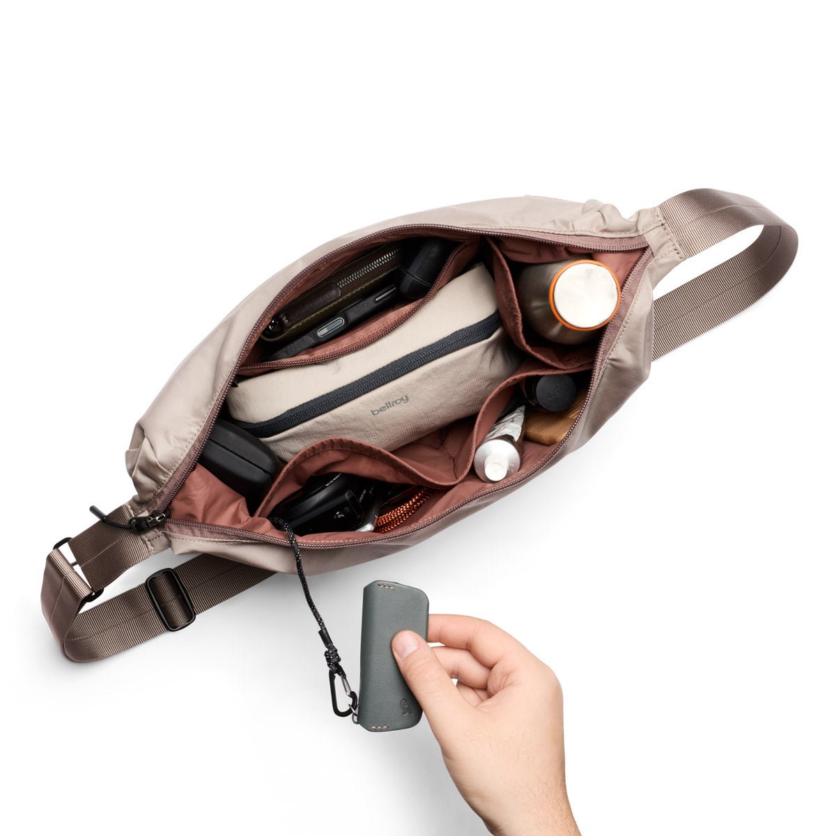 Bellroy Laneway Crescent Bag 7L in Fawn - Getoutside Shoes