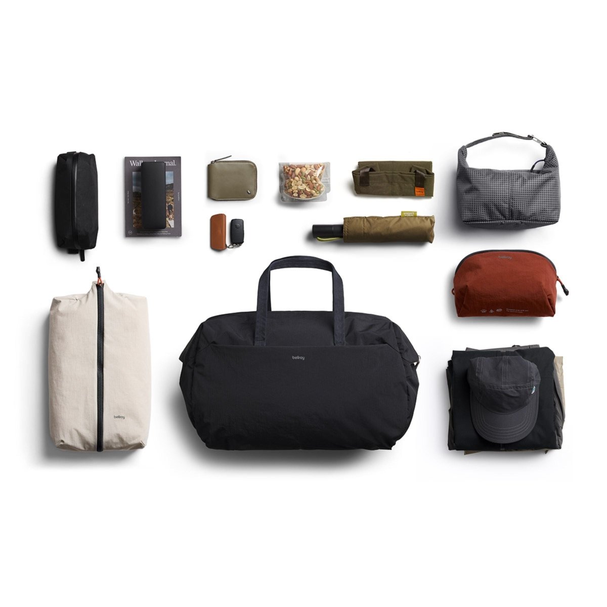 Bellroy Lite Duffel 40L in Black - Getoutside Shoes