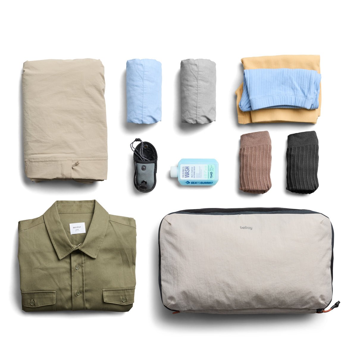 Bellroy Lite Packing Cube 12L in Ash - Getoutside Shoes