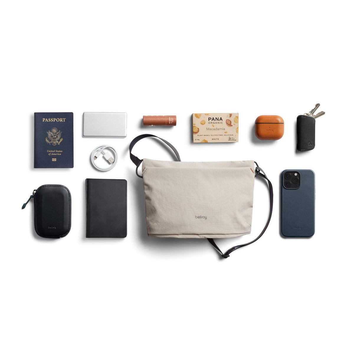 Bellroy Lite Sacoche in Ash - Getoutside Shoes