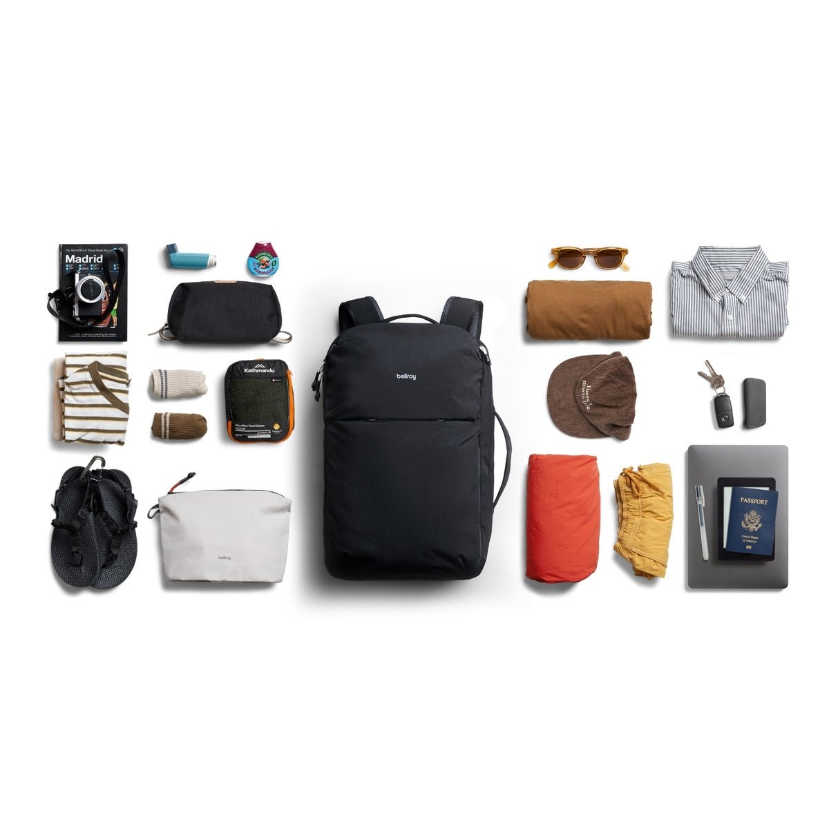 Bellroy Lite Travel Pack 38L in Black - Getoutside Shoes
