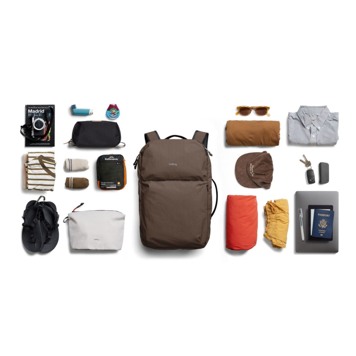 Bellroy Lite Travel Pack 38L in River Rock - Getoutside Shoes