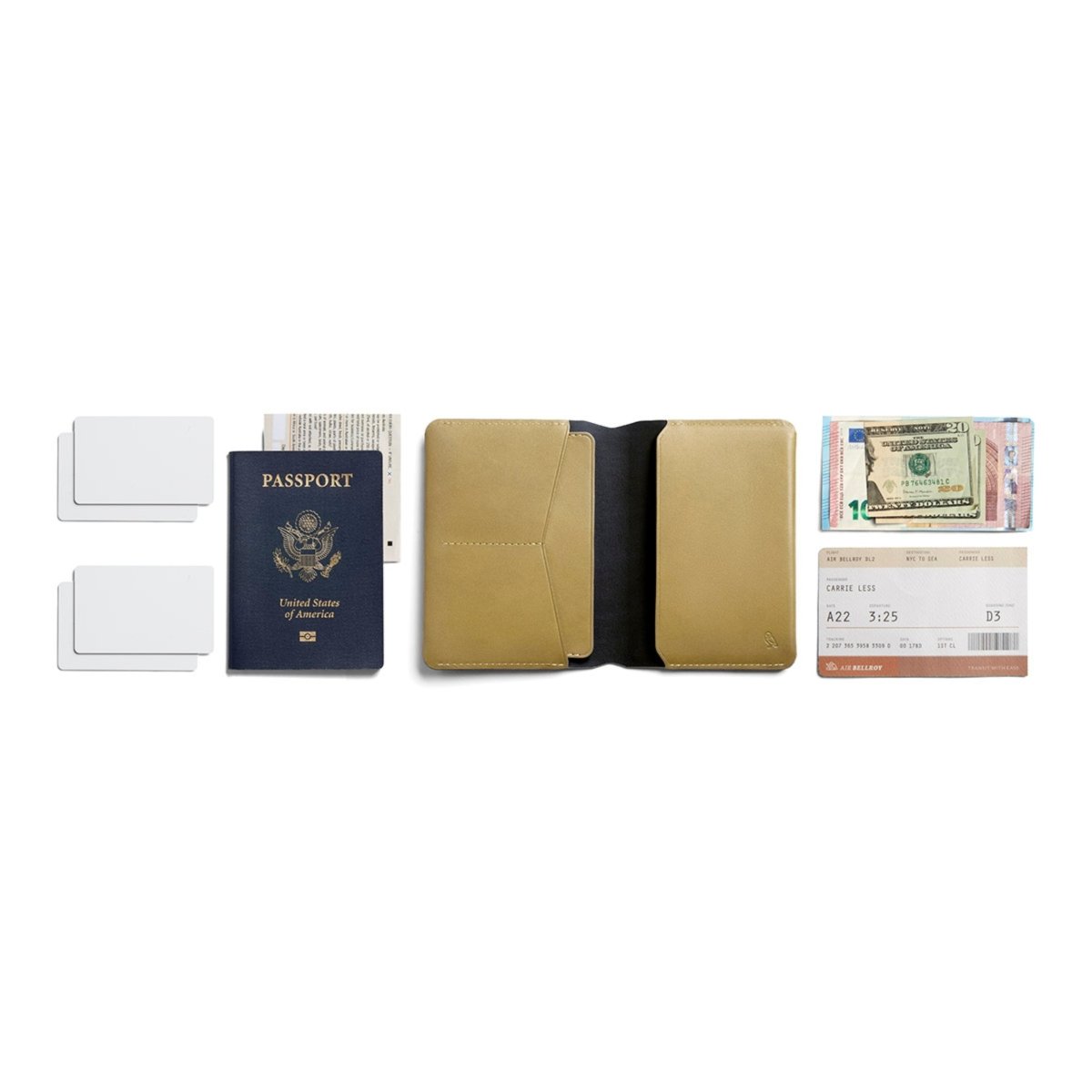 Bellroy Passport Cover in Mustard - Getoutside Shoes