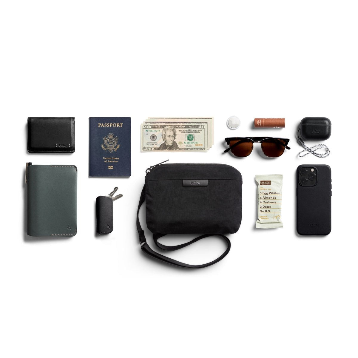 Bellroy Tokyo Side Bag in Raven - Getoutside Shoes