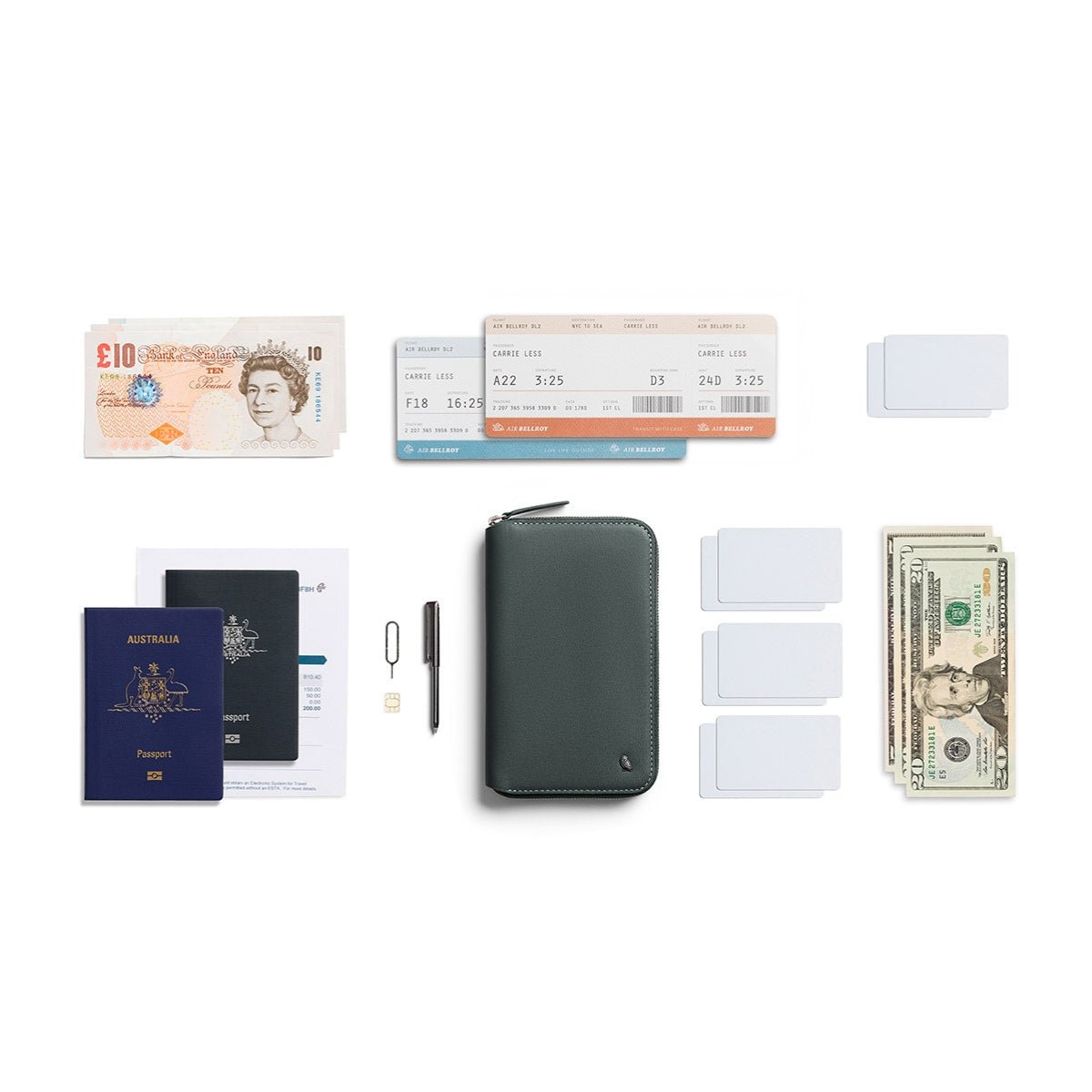 Bellroy Travel Folio (Second Edition) in Everglade - Getoutside Shoes