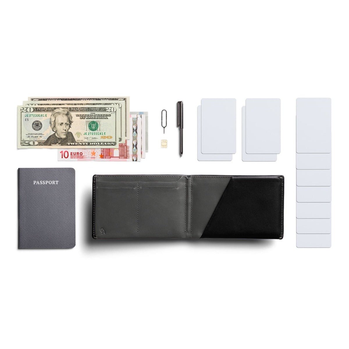 Bellroy Travel Wallet in Black - Getoutside Shoes