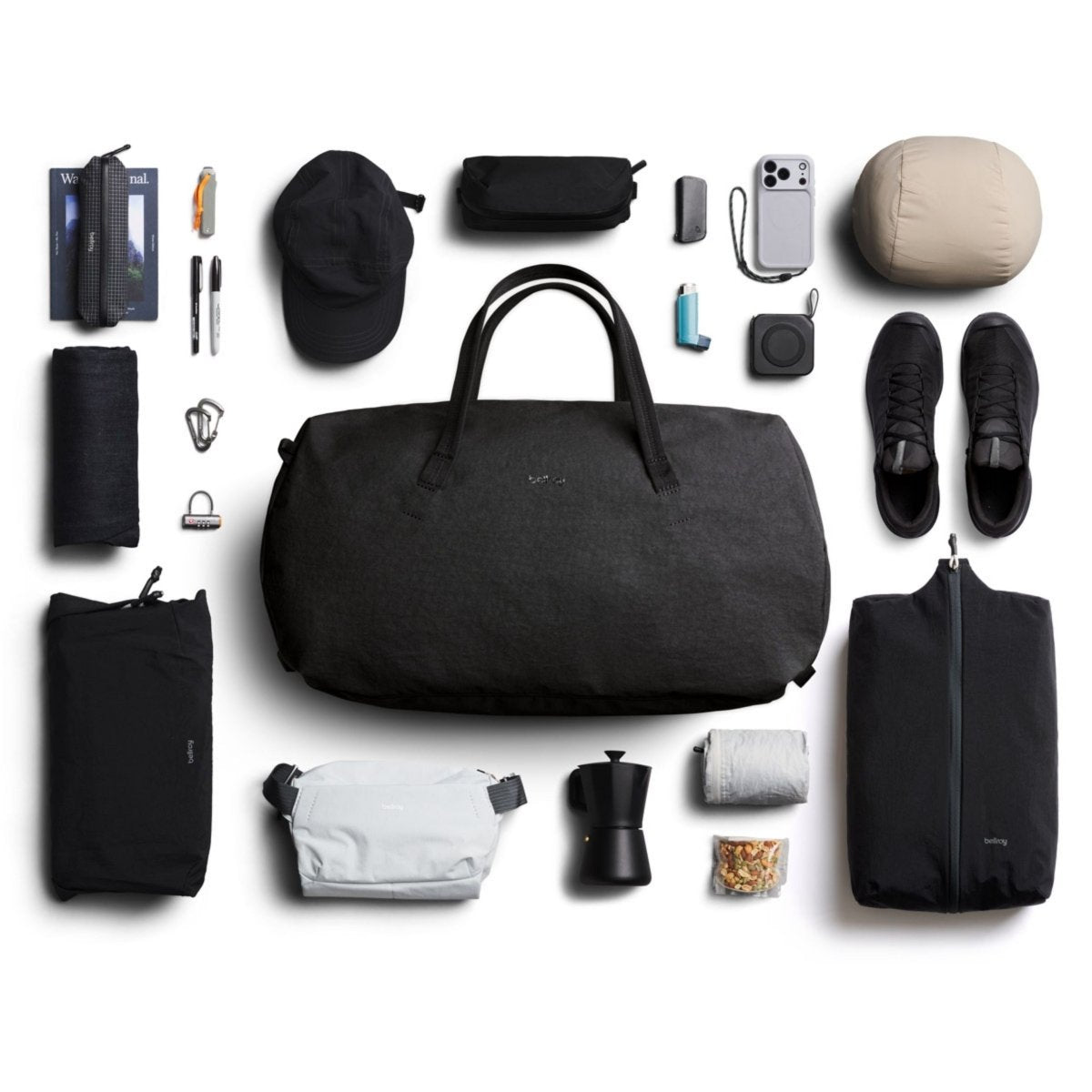 Bellroy Venture Ready Duffel 55L in Black - Getoutside Shoes