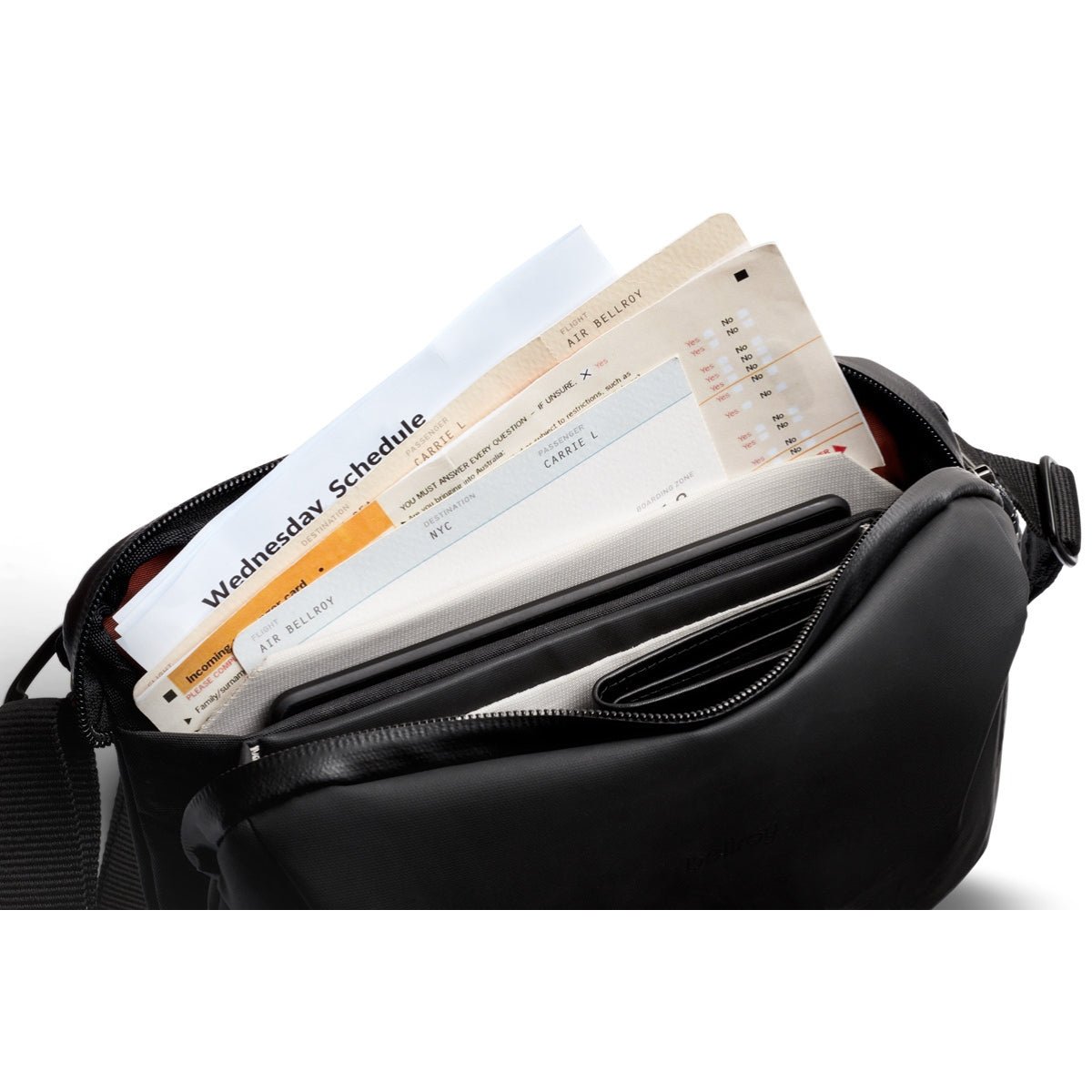 Bellroy Venture Travel Crossbody in Jet Black - Getoutside Shoes