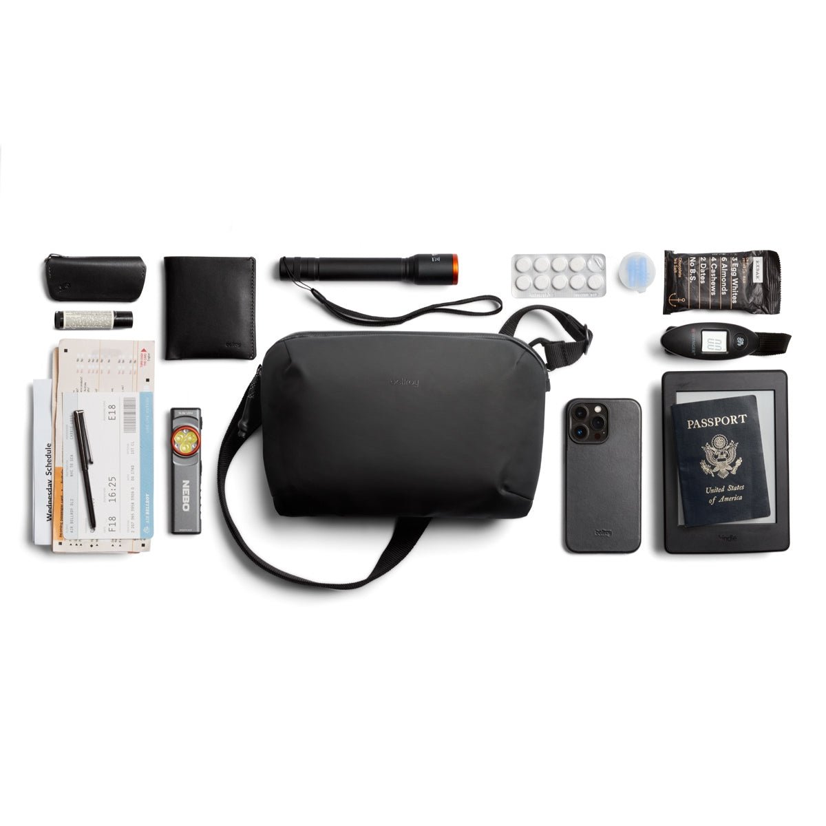 Bellroy Venture Travel Crossbody in Jet Black - Getoutside Shoes