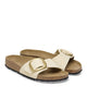 Birkenstock Women&#39;s Madrid Big Buckle Nubuck Leather in Ecru