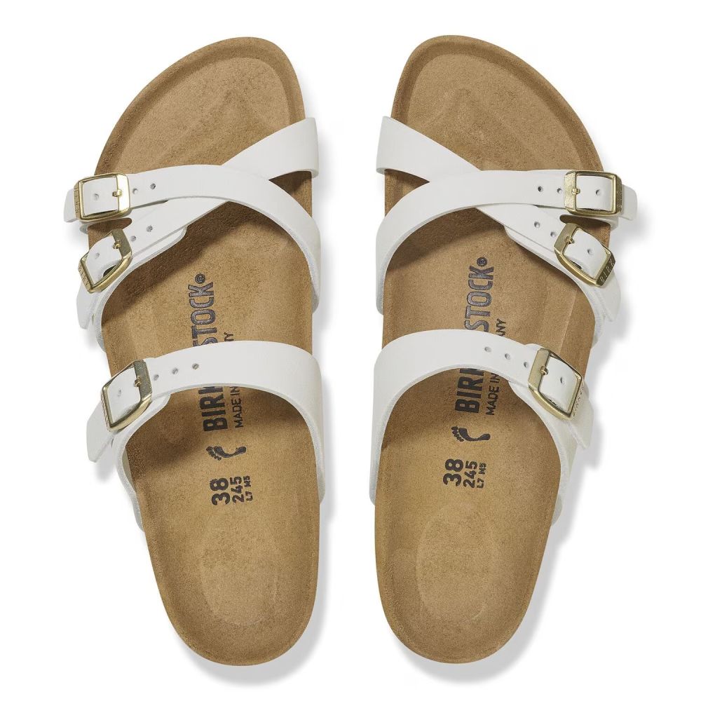 Birkenstock Women&#39;s Franca Nubuck Leather in Antique White