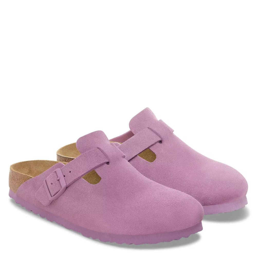 Birkenstock Women's Boston Suede Leather in Mauve