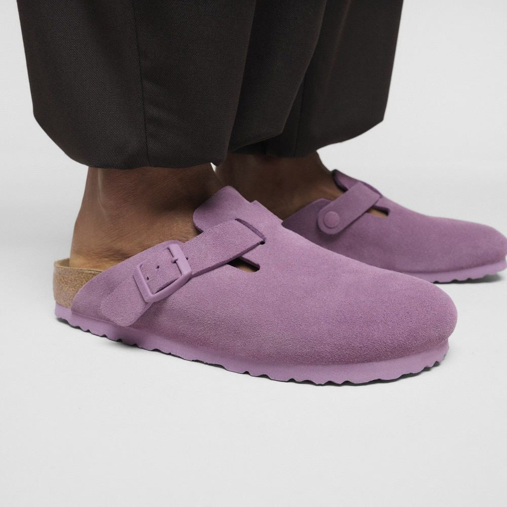 Birkenstock Women's Boston Suede Leather in Mauve