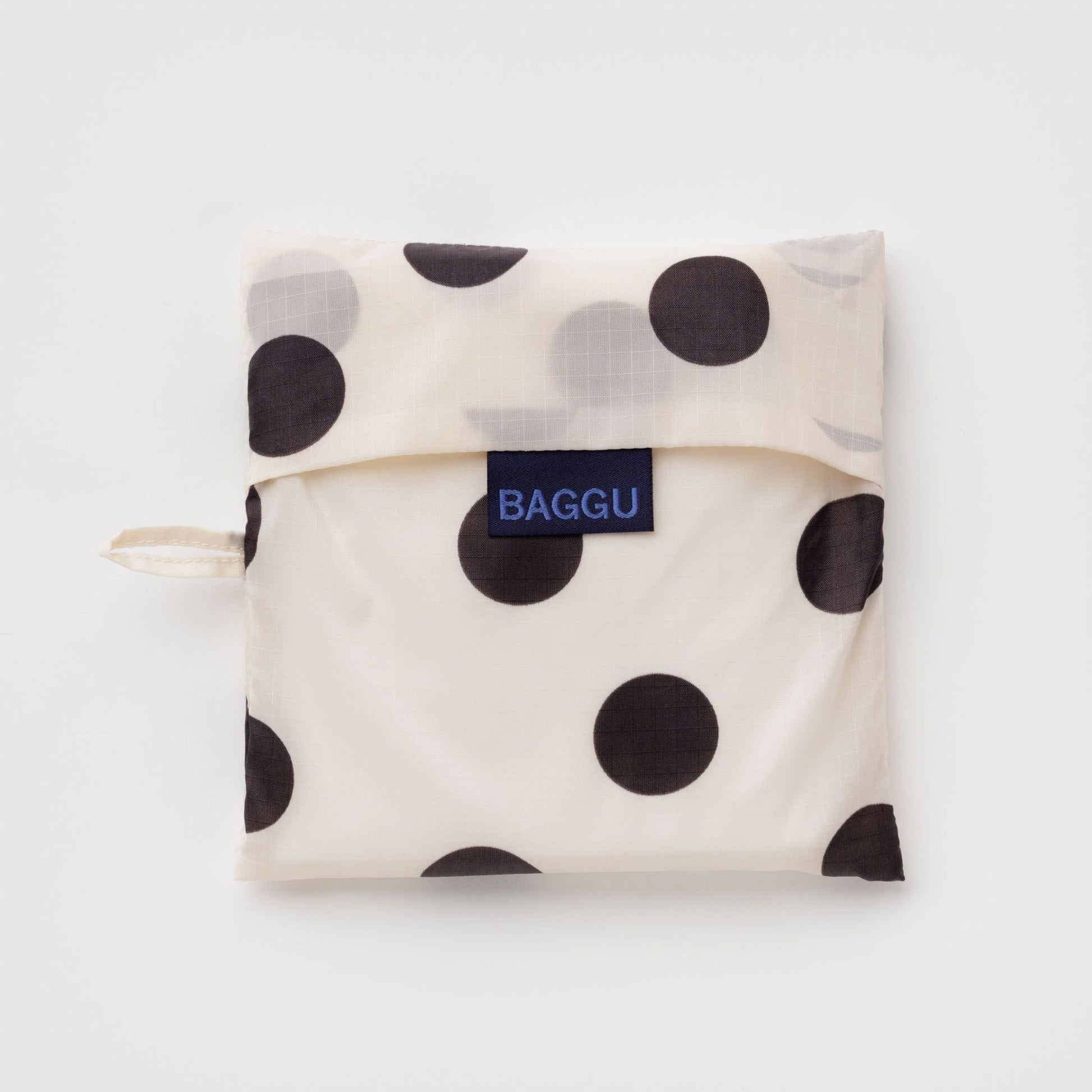 Baggu Big Baggu in  Cream and Black Polka Dot