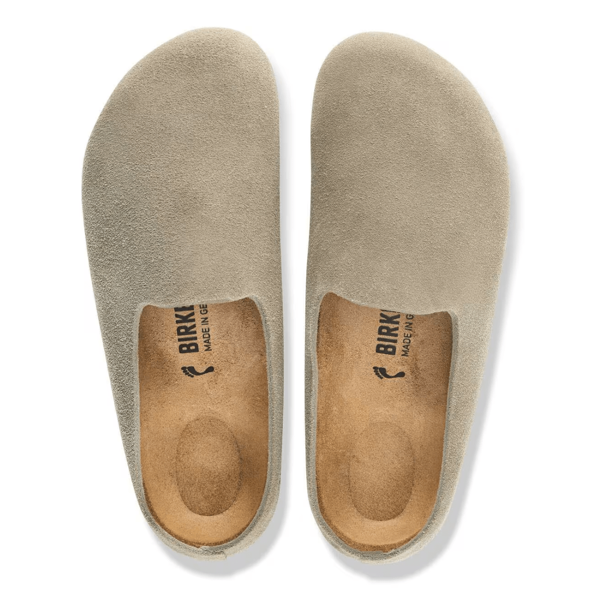 Birkenstock Amsterdam Wrapped Suede Leather in Taupe - Getoutside Shoes