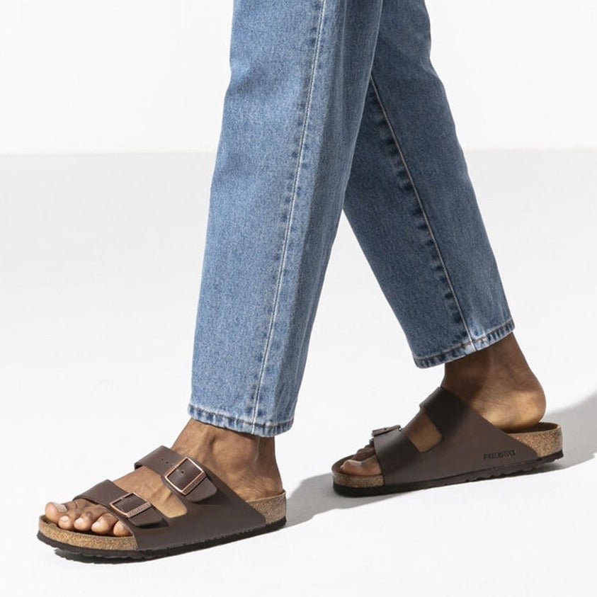 Birkenstock Arizona Birko-Flor in Dark Brown - Getoutside Shoes