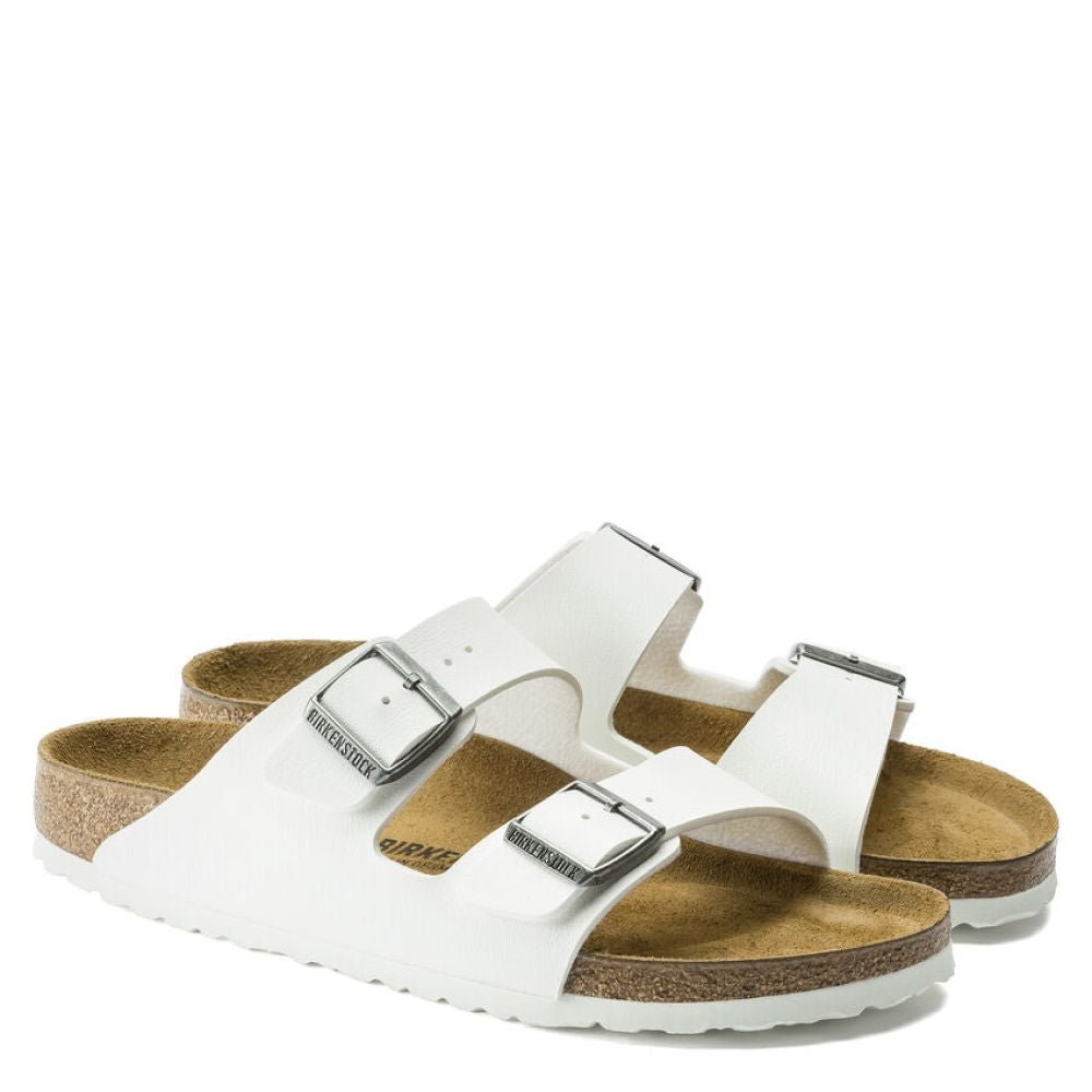 Birkenstock Arizona Birko-Flor in White - Getoutside Shoes