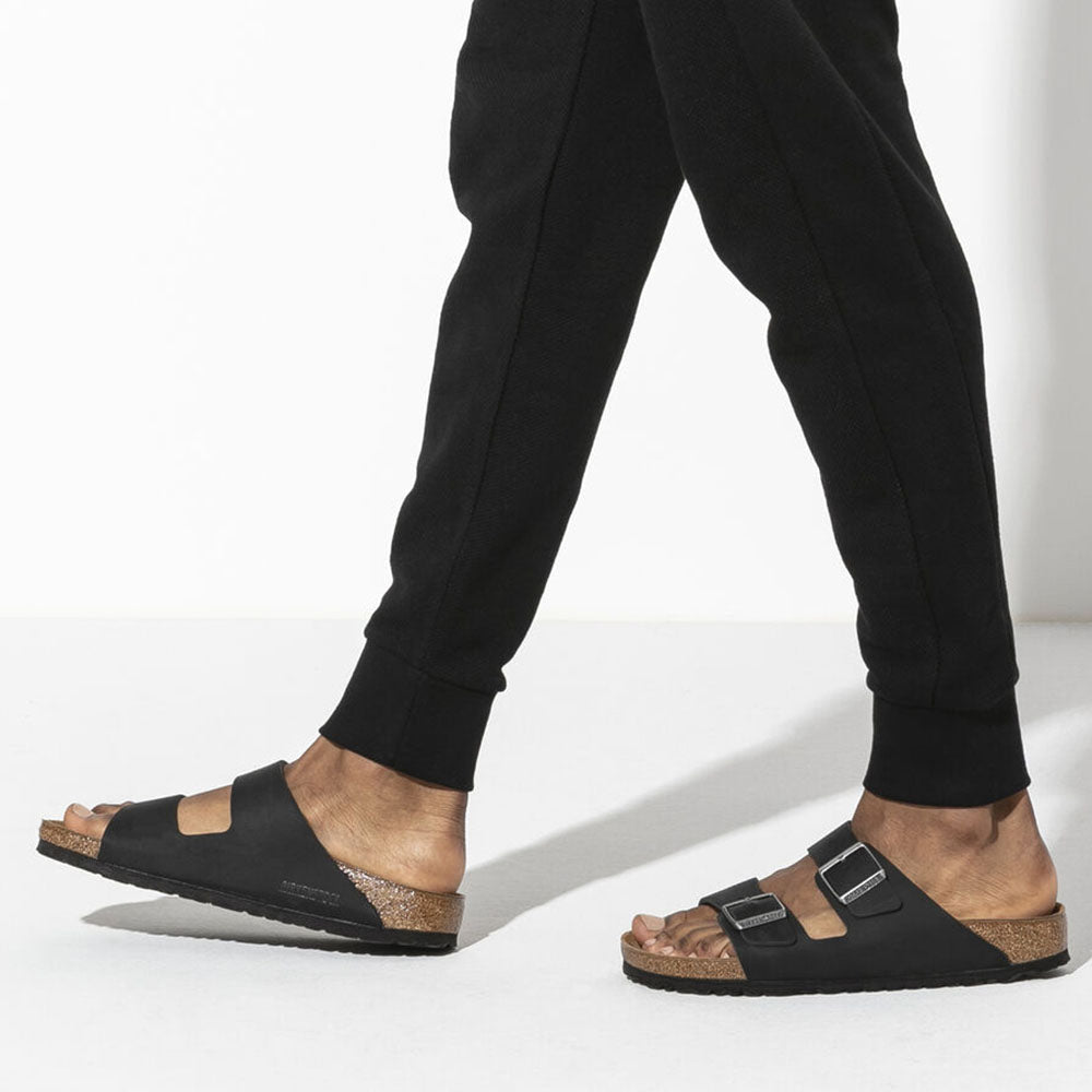 Birkenstock Arizona Oiled Leather in Black - Getoutside Shoes