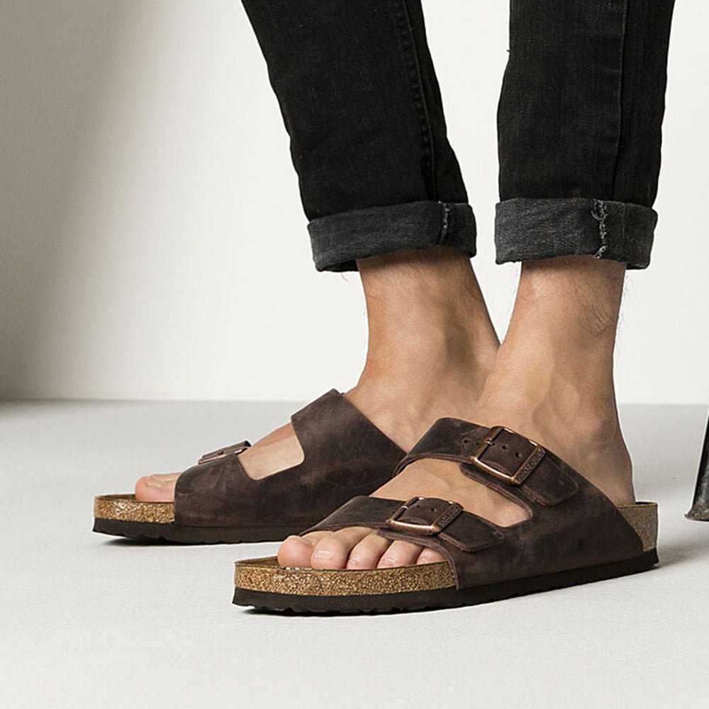 Birkenstock Arizona Oiled Leather in Habana - Getoutside Shoes