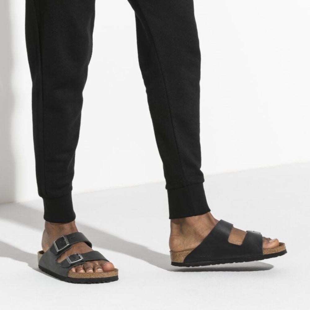 Birkenstock Arizona Softbed Oiled Leather in Black - Getoutside Shoes