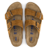 Birkenstock Arizona Softbed Suede Leather in Mink - Getoutside Shoes