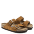 Birkenstock Arizona Soft Footbed Suede Leather in Mink - Getoutside Shoes