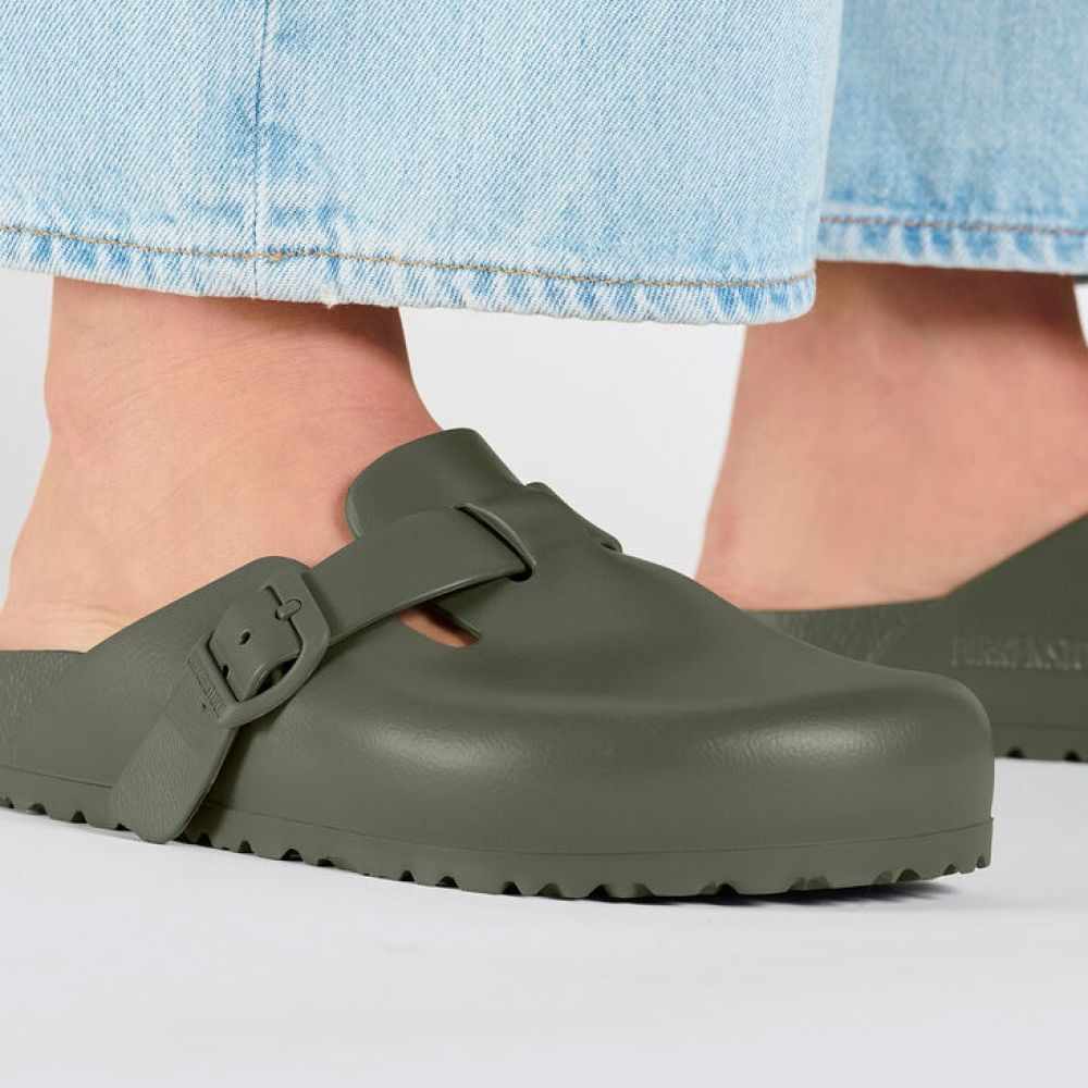 Birkenstock Boston EVA in Khaki - Getoutside Shoes
