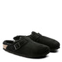 Birkenstock Boston Shearling Suede Leather in Black - Getoutside Shoes
