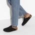 Birkenstock Boston Shearling Suede Leather in Black - Getoutside Shoes