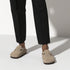 Birkenstock Boston Softbed Suede Leather in Taupe - Getoutside Shoes