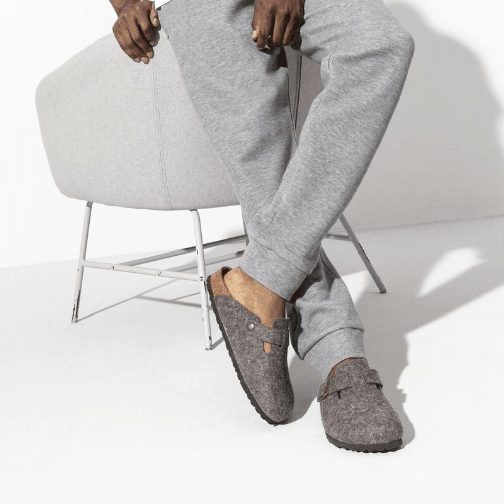 Birkenstock Boston Wool Felt in Cacao - Getoutside Shoes