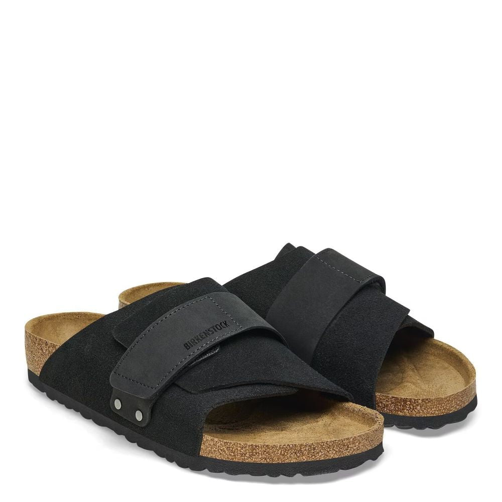 Birkenstock Kyoto Nubuck - Suede Leather in Black - Getoutside Shoes