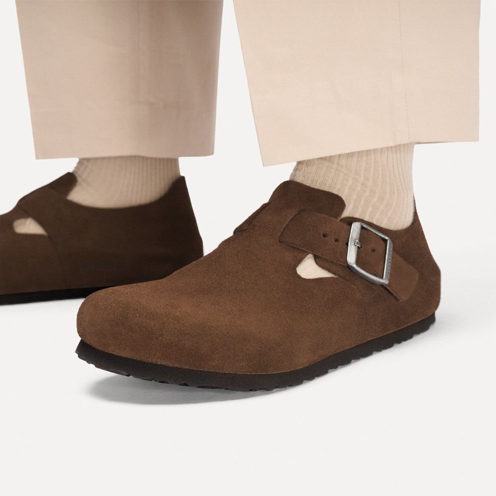 Birkenstock London Suede Leather in Crafe - Getoutside Shoes